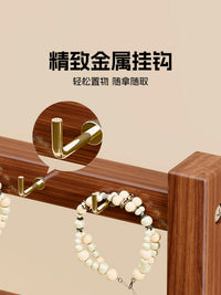 Solid Wood Jewelry Organizer Stand for Bracelets Necklaces Hair Ties