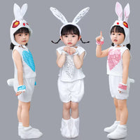 Kids' Sequin Bunny Costume Dress for Stage Performance and Dance
