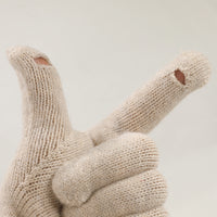 Women's Knitted Cashmere Touchscreen Gloves with Wrist Protection for Winter