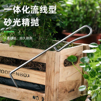 Stainless Steel Single Claw Root Hook Soil Loosener for Bonsai and Gardening