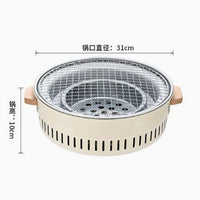 Outdoor Round Charcoal Grill and Fire Pit for Patio Camping BBQ and Tea Ceremony