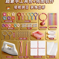 DIY Fuse Bead Kit for Girls - Creative Craft Set with Iron Refill Beads