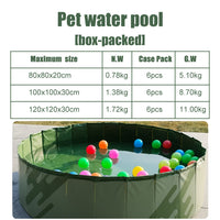 Foldable PVC Pet Swimming Pool for Dogs and Other Animals - Portable Outdoor Bathing Tub