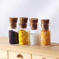 Dollhouse Miniature Glass Seasoning Bottles Kitchen Play Food Model DIY Photography Props