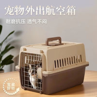 Pet Carrier for Cats and Dogs, Airline Approved Travel Crate for Car Trunk, Portable Kennel with Feeding Bowl