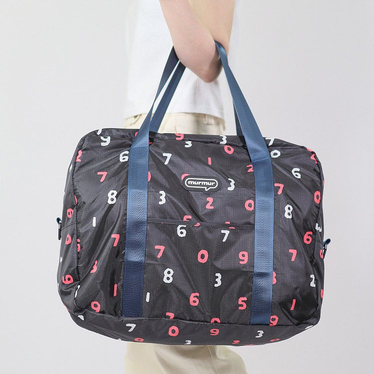 Japanese-Style Foldable Travel Duffel Bag with Trolley Sleeve, Large Capacity Storage for Luggage