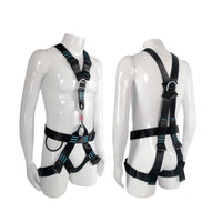 Full Body Safety Harness for Outdoor Rappelling, Mountaineering, Rock Climbing, and Electrician Work with Double Back D-Rings