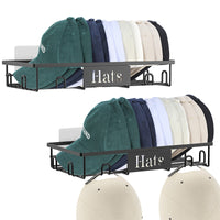 No-Drill Baseball Cap Hanger for Closet Organization, 2-Pack