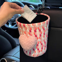Car Trash Can with Umbrella Storage and Tissue Dispenser, Vehicle Interior Organizer
