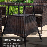 Outdoor Rattan Wicker Patio Furniture Set with Table and Chairs