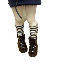 BJD Doll Patent Leather Lace-up Martin Boots for 1/6 Scale Dolls