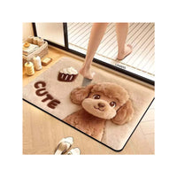 Cartoon Animal Diatomaceous Earth Bath Mat - Super Absorbent, Quick Dry, Non-Slip