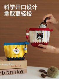 Portable Coin Purse Cosmetic Bag Travel Toiletry Pouch Small Storage Organizer