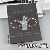 A5 Kpop Photocard Binder with 4-Pocket Pages, Dark Aesthetic Starry Sky Design, Idol Photo Album Storage