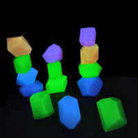 Luminous Stackable Pebbles for Aquariums & Gardens - Glow-in-the-Dark Decorative Stones