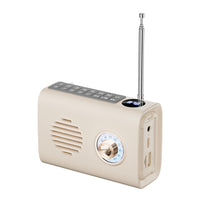 P36 Outdoor Solar Bluetooth Speaker with Radio, TF Card, USB Playback, Portable, Multi-color LED Lights, Retro Design