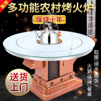 Dual-Fuel Wood and Coal Burning Stove for Indoor Heating