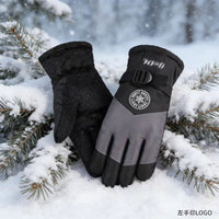Men's Winter Warm Windproof Cycling Touchscreen Gloves with Fleece Lining