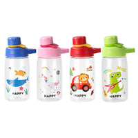 Kids' Outdoor Sports Water Bottle with Straw, Large Capacity, Cute Animal Designs