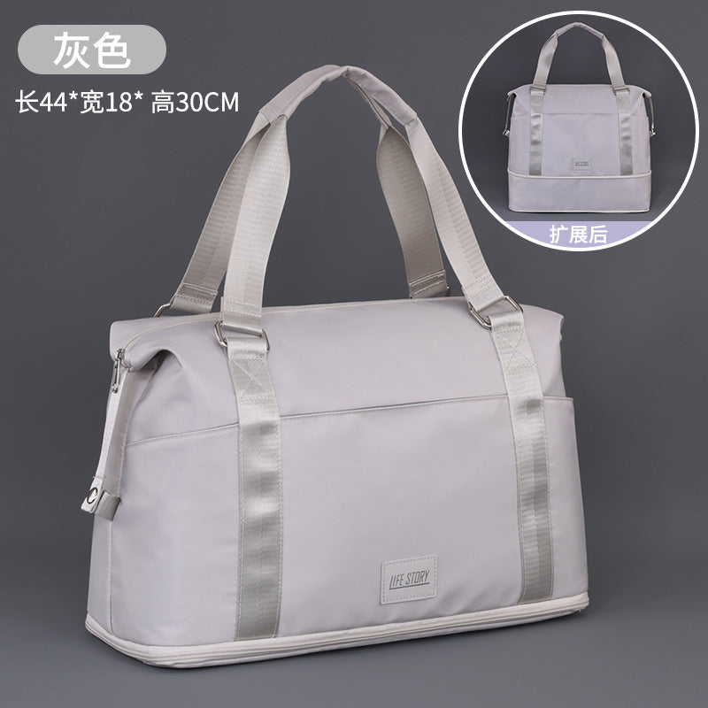 Foldable Expandable Travel Duffel Bag for Women, Large Capacity Carry-on Luggage for Business Trips, Gym, and Short Travel