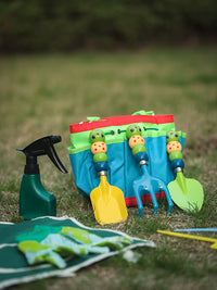 Kids' Caterpillar Garden Tool Set with Shovel, Rake, and Watering Can for Outdoor Play