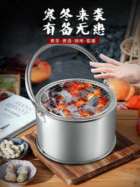 Portable Charcoal Grill and Fire Pit for Outdoor Camping and Home Use