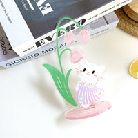 Acrylic Standing Memo Clip Desk Cartoon Gift Photo Clip Vertical Message Design Keepsake Photo Frame