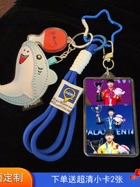 Sun Yingsha Table Tennis Racket Keychain Pendant - Macau World Cup Champion Commemorative Double-Sided Signature