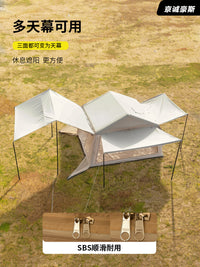 JcHouse Inflatable Ridge Tent with Awning for Family Camping & Outdoor Leisure