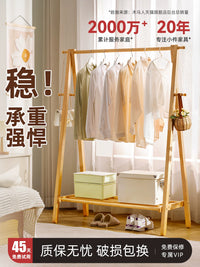 Freestanding Garment Rack with Storage Shelf for Bedroom