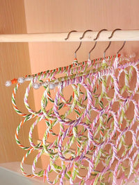 Multi-functional Scarf, Belt, and Tie Hanger with Multiple Rings