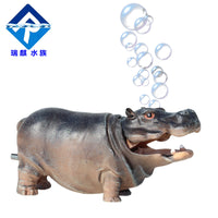 Aquarium Aerating Hippo Rockery Bubble Ornament for Fish Tank Decoration