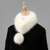 Magnetic Plush Scarf for Women, Thick Double-Sided Neck Warmer