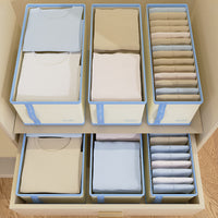 Fabric Clothes Storage Box with Compartments for Wardrobe Organization