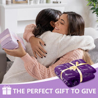 Post-Surgery Recovery Sunflower Fleece Blanket, Purple, 50x60 Inches