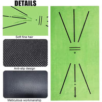 Golf Hitting Mat with Trajectory Feedback, Durable Rubber Practice Mat for Swing Training