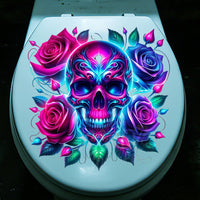 Halloween Skull and Floral Wall Decal Sticker