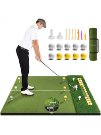Golf Hitting Mat with Tee Area for Outdoor Practice