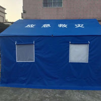 3x4m Emergency Relief Tent 800D Fabric Durable Windproof Cold-Resistant Outdoor Sunshade Camping Foldable Tent