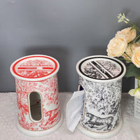 Creative Ceramic Tissue Box for Living Room, Coffee Table, KTV, Hotel, Modern Bathroom, Home Tissue Storage