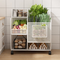 Multi-layer Rolling Kitchen Storage Rack for Vegetables and Fruits