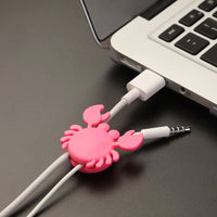 Self-Adhesive Cartoon Cable Organizer Clips for Desktop Charging Data Cables
