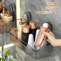 Wall-Mounted Rotating Suction Cup Storage Rack for Bathroom and Washroom, Punch-Free Facial Towel Organizer