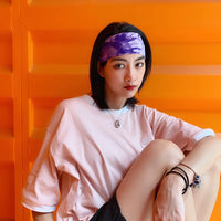 Yoga Tie-Dye Cotton Headband for Sports & Fitness - Sweat-Absorbent & Stylish