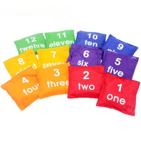 Kids' Sensory Training Beanbags for Throwing Games - Numbers, Shapes, and Letters