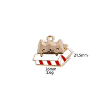 Christmas Dog Zinc Alloy Pendant Necklace Keychain for DIY Crafts