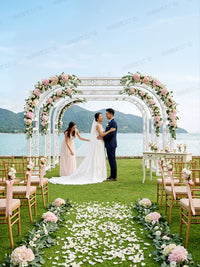 European Style Iron Archway Arbor for Climbing Plants, Garden Decoration