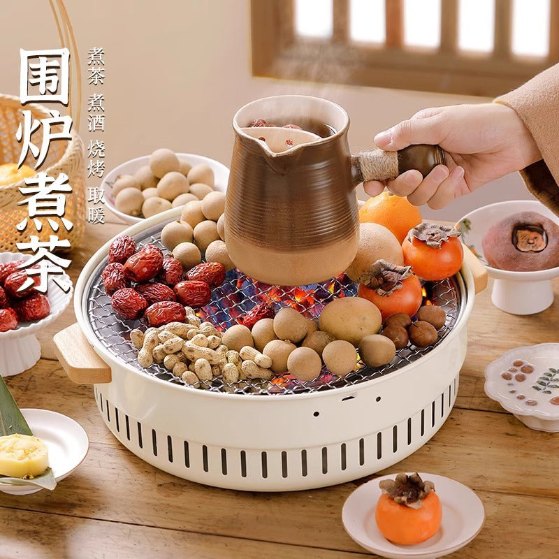 Electric Charcoal Grill and Teapot Warmer for Indoor/Outdoor Use