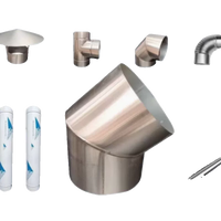 201 Stainless Steel Thickened Elbow for Home Heating Stove Chimney