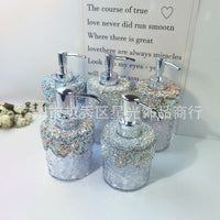 Diamond-Embellished Refillable Pump Bottles for Shampoo, Lotion, and Soap - Portable Travel Size for Hotel Bathrooms